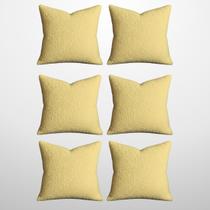 Capas de Almofada 50x50cm Bouclé Luxo Kit 6 Unidades Zíper Invisível Capri