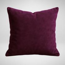 Capas de Almofada 50x50cm Suede Premium Ziper Invisivel Decoração Glamour Bordo