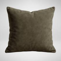 Capas de Almofada 50x50cm Suede Premium Ziper Invisivel Decoração Glamour Capuccino