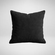 Capas de Almofada 50x50cm Suede Premium Ziper Invisivel Decoração Glamour Preto
