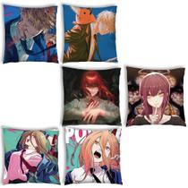 Capas de almofada: 6 unidades/lote, motosserras masculinas, anime, 45 x 45 cm, poliéster