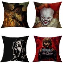 Capas de almofada, almofada decorativa Pennywises Anime x4