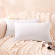 Capas de almofada Amazon Basics Velvet Lombar White 20x30cm