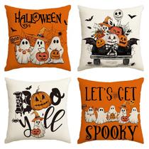 Capas de almofada AVOIN colorlife Halloween Ghost Boo Y'all Capas de almofada AVOIN colorlife Halloween Ghost Boo Y'all