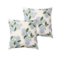 Capas de almofada Btyrle Blue Hydrangea Flower 46x46cm Capas de almofada Btyrle Blue Hydrangea Flower 46x46cm