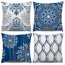 Capas de almofada Coliuso Blue 45x45cm, conjunto de 4 poliéster