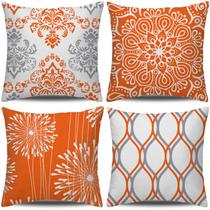 Capas de almofada Coliuso Decorative 45x45cm Conjunto de 4 laranjas