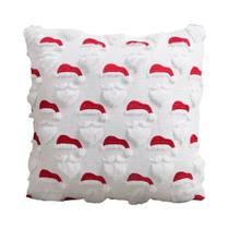 Capas De Almofada De Natal 18x18 Polegadas Jacquard 3D Com Bordado De Natal E Pelúcia Sintética Para