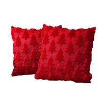 Capas De Almofada De Natal Em Pelúcia Verde 18x18 Para Decoração De Casa, Pátio, Sofá