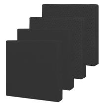 Capas de almofada de pátio Easy-Going 56x56x10 cm, pacote com 4, pretas