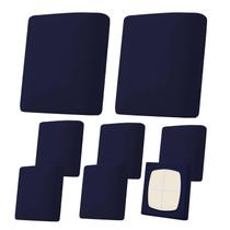 Capas de almofada de pátio Yuabaoo Stretch Waterproof, 8 unidades, azul marinho Capas de almofada de pátio Yuabaoo Stretch Waterproof, 8 unidades, azul marinho