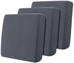 Capas de almofada de sofá individuais Hokway de 3 peças, capas protetoras elásticas reversíveis, capas protetoras de almofada de sofá (cinza, pequenas, 3 peças) Capas de almofada de sofá individuais Hokway de 3 peças, capas protetoras elásticas reversíveis, capas protetoras de almofada de sofá (cinza, pequenas, 3 peças)