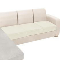 Capas de almofada de sofá NAISI 3 peças de creme elástico de veludo Capas de almofada de sofá NAISI 3 peças de creme elástico de veludo