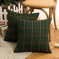 Capas de almofada decorativas AQOTHES Christmas Plaid x2 Capas de almofada decorativas AQOTHES Christmas Plaid x2