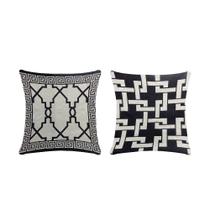 Capas de Almofada Decorativas Grécia Jacquard 45x45cm Zíper Estampas Frente e Verso Capas de Almofada Decorativas Grécia Jacquard 45x45cm Zíper Estampas Frente e Verso