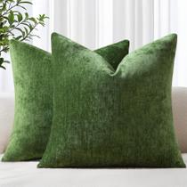 Capas de almofada DecoruHome Chenille 41x41 cm, conjunto de 2 verde-musgo Capas de almofada DecoruHome Chenille 41x41 cm, conjunto de 2 verde-musgo