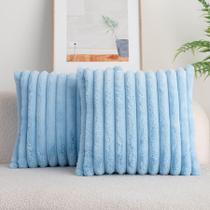 Capas de almofada DEELAND Faux Fur Plush azul claro 45x45cm Capas de almofada DEELAND Faux Fur Plush azul claro 45x45cm