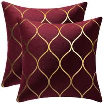 Capas de almofada DEZENE Gold Velvet 45x45cm, pacote com 2