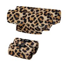 Capas de almofada e alça de mão para muletas universais, alça de antebraço, conjuntos de almofadas acolchoadas, acessórios para muletas, almofadas para axilas (leopardo)