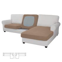 Capas de almofada Easy-Going Stretch de 3 peças para sofá Camel