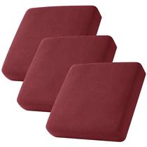 Capas de Almofada Elásticas CHUN YI para Sofá - Vinho/Vermelho (3 Peças)