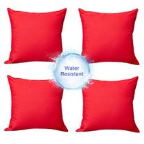 Capas de almofada externas SOFJAGETQ 46x46 cm vermelhas, pacote com 4, impermeáveis Capas de almofada externas SOFJAGETQ 46x46 cm vermelhas, pacote com 4, impermeáveis