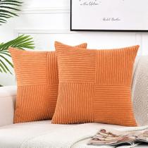 Capas de almofada Fancy Homi Burnt Orange 45x45cm, pacote com 2