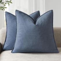 Capas de almofada Findtower Decorative Linen 40x40cm azul escuro Capas de almofada Findtower Decorative Linen 40x40cm azul escuro