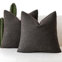 Capas de almofada Findtower Textured Boucle 50x50cm, pacote com 2