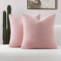 Capas de almofada FUTEI Pink Boucle Accent 50 x 50 cm, pacote com 2 Capas de almofada FUTEI Pink Boucle Accent 50 x 50 cm, pacote com 2
