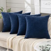 Capas de almofada GAWAMAY Decorative 45x45cm, conjunto de 4 azul-marinho