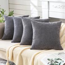 Capas de almofada GAWAMAY Decorative Chenille 45x45cm cinza