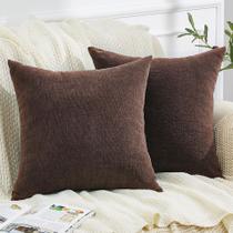 Capas de almofada GAWAMAY Decorative Chenille 45x45cm Coffee