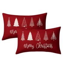 Capas de almofada Granbey Merry Christmas 50x30cm vermelhas Capas de almofada Granbey Merry Christmas 50x30cm vermelhas