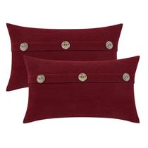 Capas de almofada HWY 50 Burgundy Red Chenille 30x50cm, pacote com 2 Capas de almofada HWY 50 Burgundy Red Chenille 30x50cm, pacote com 2