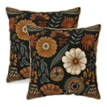 Capas de almofada KSLIDS Boho Flower Velvet 45 cm, conjunto de 2 Capas de almofada KSLIDS Boho Flower Velvet 45 cm, conjunto de 2
