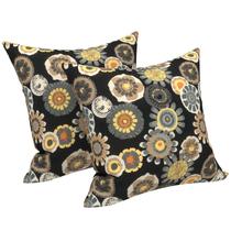 Capas de almofada LVTXIII Outdoor 40x40cm, pretas e amarelas, pacote com 2 Capas de almofada LVTXIII Outdoor 40x40cm, pretas e amarelas, pacote com 2