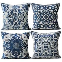 Capas de almofada M-Qizi Blue 45x45cm Conjunto de 4