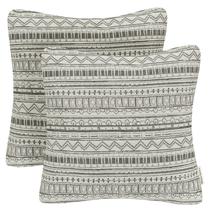 Capas de almofada Mika Home Bohemian Listradas 45x45cm cinza
