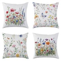 Capas de almofada Mimkus Spring Floral 45x45cm, conjunto de 4
