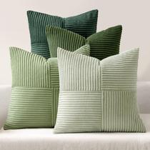 Capas de almofada MIULEE Christmas Green 60x60cm, conjunto de 4 Capas de almofada MIULEE Christmas Green 60x60cm, conjunto de 4