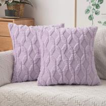 Capas de almofada MIULEE Light Purple 45x45cm, conjunto de 2
