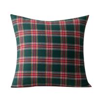 Capas de Almofada Natalinas Tartan Xadrez 45x45cm - Floco de Neve para Sofá e Cama Capas de Almofada Natalinas Tartan Xadrez 45x45cm - Floco de Neve para Sofá e Cama