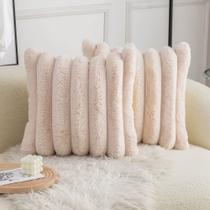 Capas de almofada Neelvin Faux Fur Beige 45x45cm, conjunto de 2 Capas de almofada Neelvin Faux Fur Beige 45x45cm, conjunto de 2