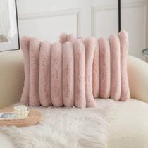 Capas de almofada Neelvin Faux Fur Pink 40x40cm, conjunto de 2 Capas de almofada Neelvin Faux Fur Pink 40x40cm, conjunto de 2
