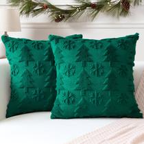 Capas de almofada OTOSTAR Xmas Short Wool Velvet Green