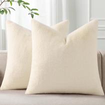 Capas de almofada Pallene Faux Fur Plush 45,72 x 45,72 cm bege