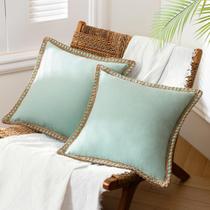 Capas de almofada Phantoscope Farmhouse Light Turquoise