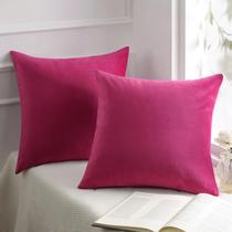 Capas de almofada Phantoscope Velvet Pink 45 x 45 cm, pacote com 2