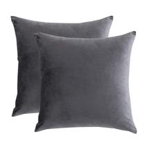 Capas de almofada RainRoad Velvet Grey 45 x 45 cm (conjunto de 2)